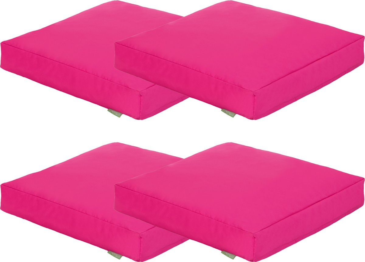 Comfortabel matraskussen van 60x60 cm voor binnen en buiten gebruik, geschikt als lounge- en tuinzitkussen.
