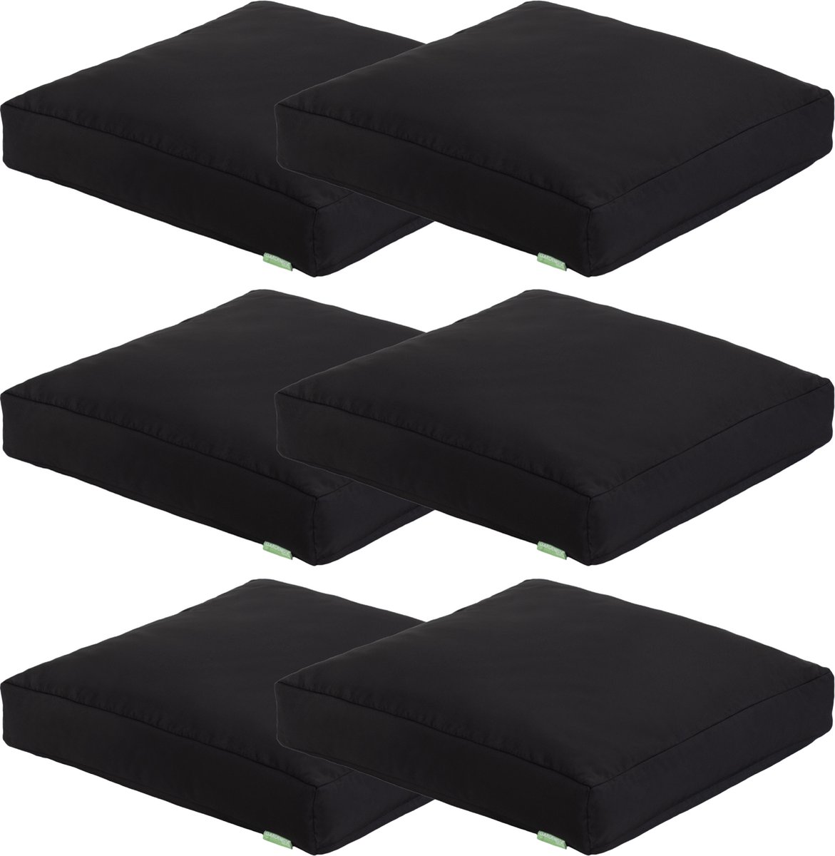 Comfortabel vierkant matraskussen in neutrale kleur, perfect voor binnen, buiten of loungen, afmetingen 60x60 cm.