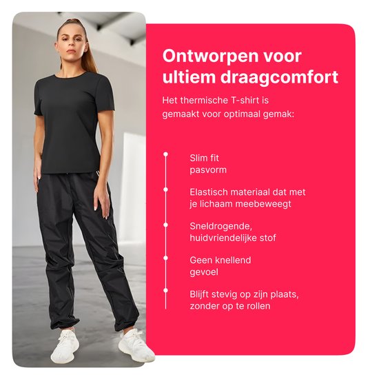 T-shirt de Sauna pour femme - Accélère la combustion - T-shirt minceur en néoprène - Coupe confortable - Séchage rapide - T-shirt thermique (2025)