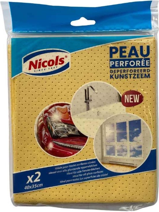 Zeemvel Nicols Enka Perfo 40 x 35 cm - 2 stuks