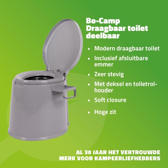 Bo-Camp - Draagbaar toilet deelbaar - 7 Liter - Compact van Bo-Camp — afbeelding 2