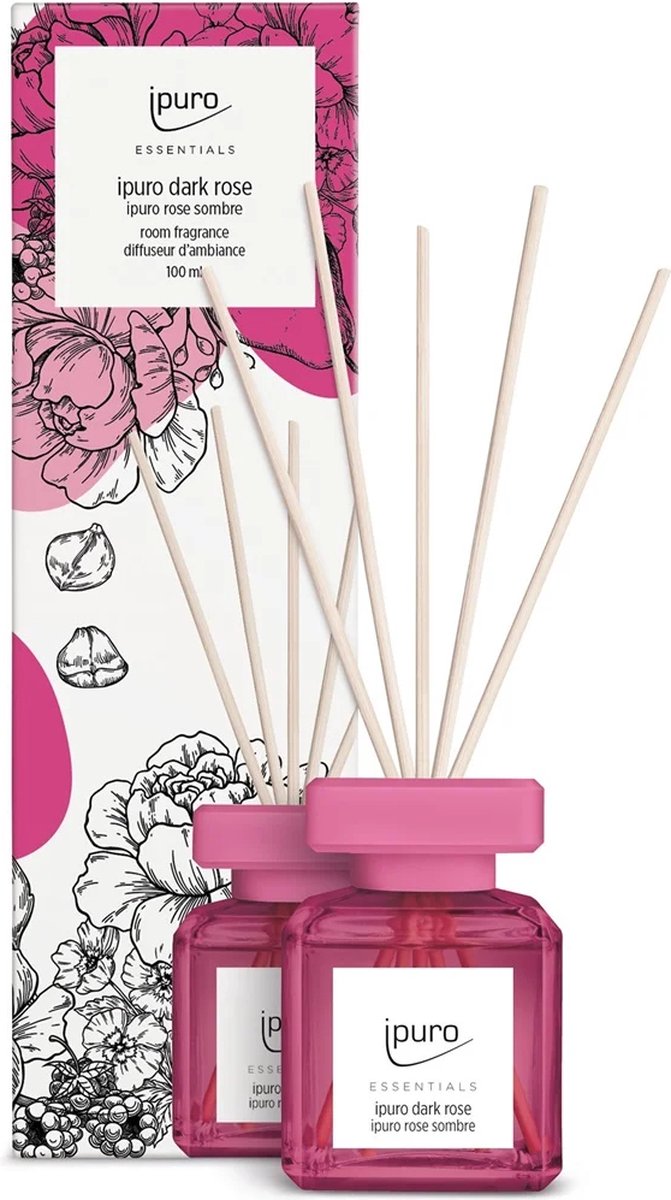 Ipuro - Essentials Dark Rose 100ml geurstokjes