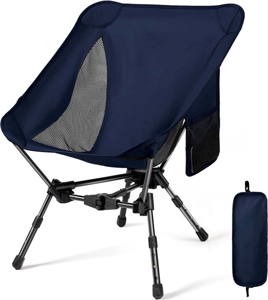 CANWAY Opvouwbare campingstoel, ultralicht, draagbare campingstoel, set van 2, kleine pakmaat, stoel met draagvermogen, 180 kg draagkracht, klapstoel, strandstoel