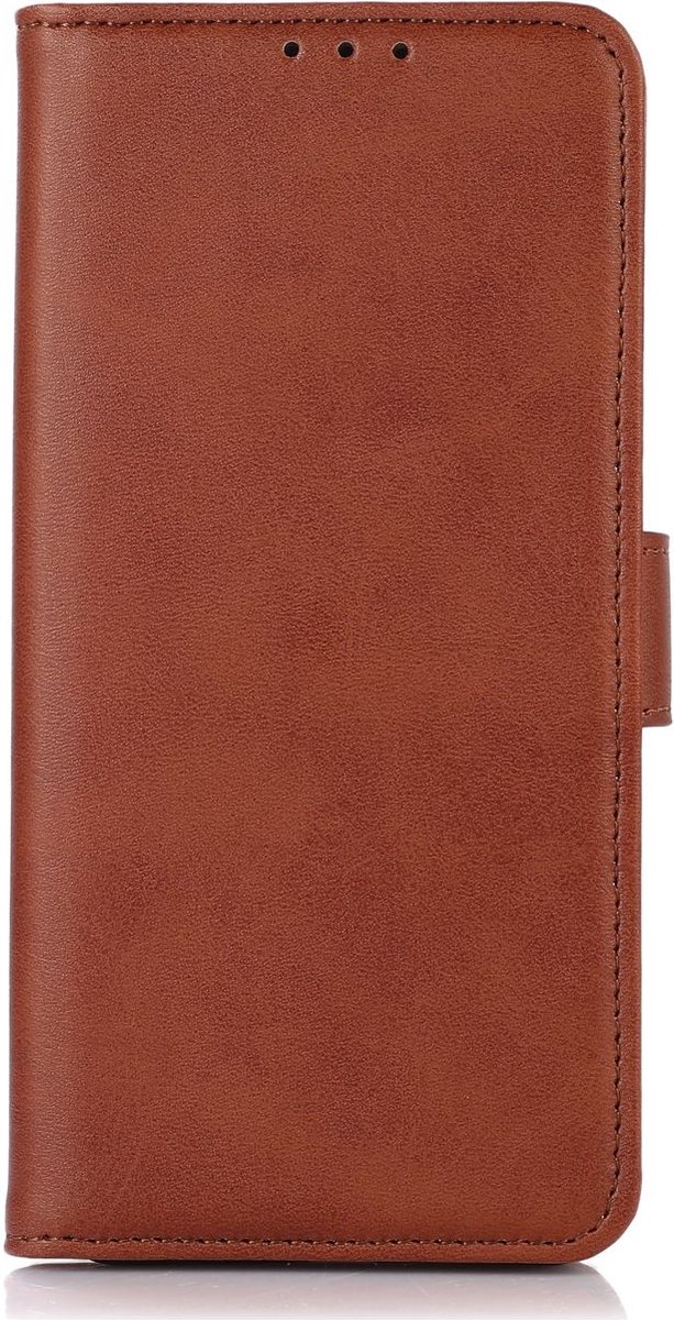 Mobigear Telefoonhoesje geschikt voor Samsung Galaxy A56 Hoesje | Mobigear Wallet Bookcase Portemonnee | Pasjeshouder voor 3 Pasjes | Telefoonhoesje voor Pinpas / OV Kaart / Rijbewijs - Bruin