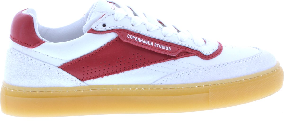 Dames Sneakers Copenhagen Studios Cph90 White/red Wit - Maat 40
