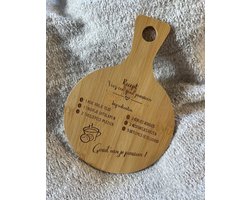 Een recept voor een goed pensioen - Houten serveerplank - Serveerplank- Gegraveerd