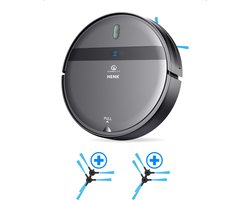 CleanWise Henk Robotstofzuiger + 4 zijborstels – Nederlands Product – Voor Huisdieren – Met Dweilfunctie & Laadstation – Dweilrobot – 4500 Pa – HEPA 14 – Ultra dun 7,4 cm – App & Spraakbediening – Voor Huisdierharen, Harde Vloeren & Tapijt