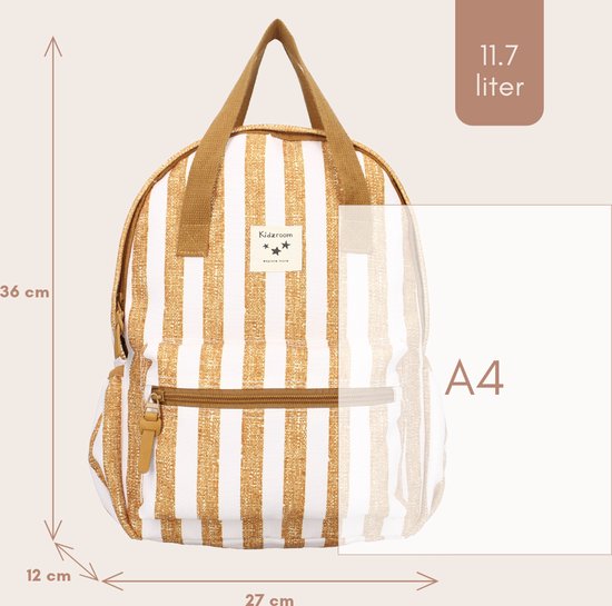 Kidzroom Stripe Frenzy Rugzak - Bruin - Strepen