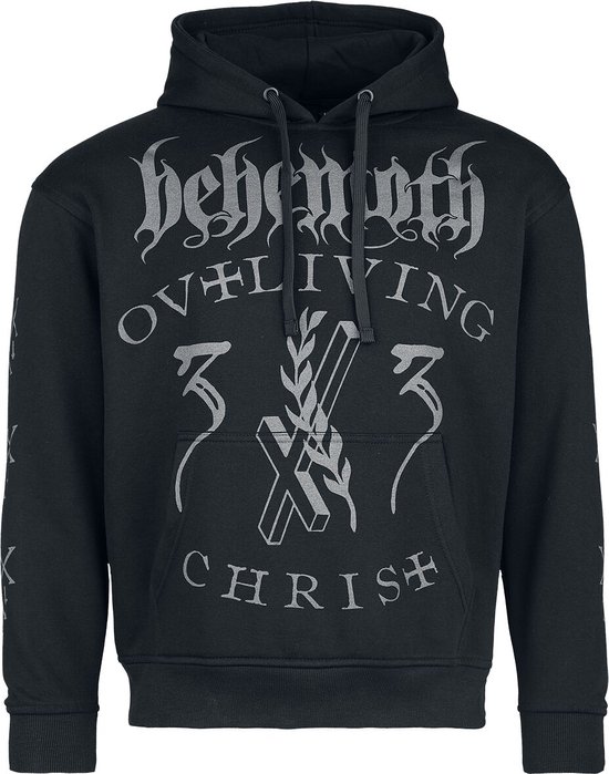 Behemoth Living Christ Silver Heren Trui met capuchon - zwart - M