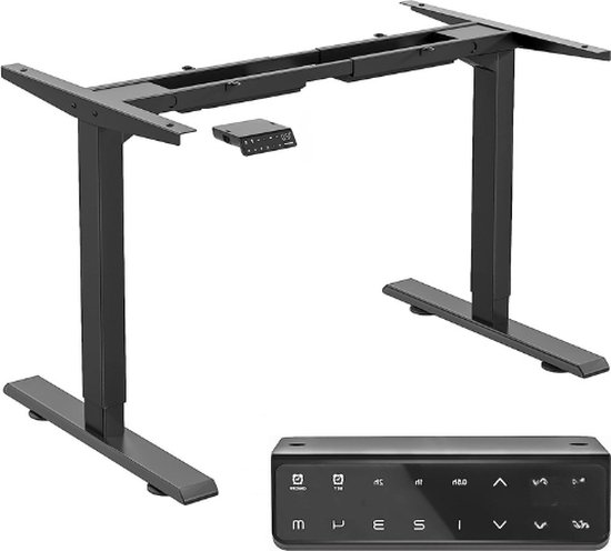 JUMMICO In hoogte verstelbaar bureauframe met USB-aansluiting en