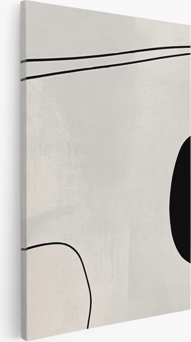 Saammp Canvas Schilderij - Vormen - Minimalistisch - Abstract - 40x60 - Foto op canvas - Wanddecoratie - Muurdecoratie Woonkamer - Slaapkamer decoratie - Canvas Print Multicolor