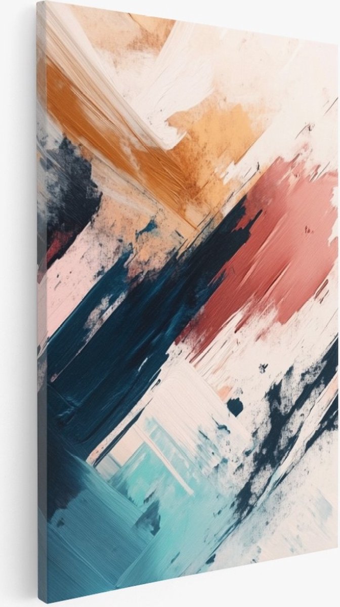 Saammp Canvas Schilderij - Kleurrijk - Abstract - 80x120 - Foto op canvas - Wanddecoratie