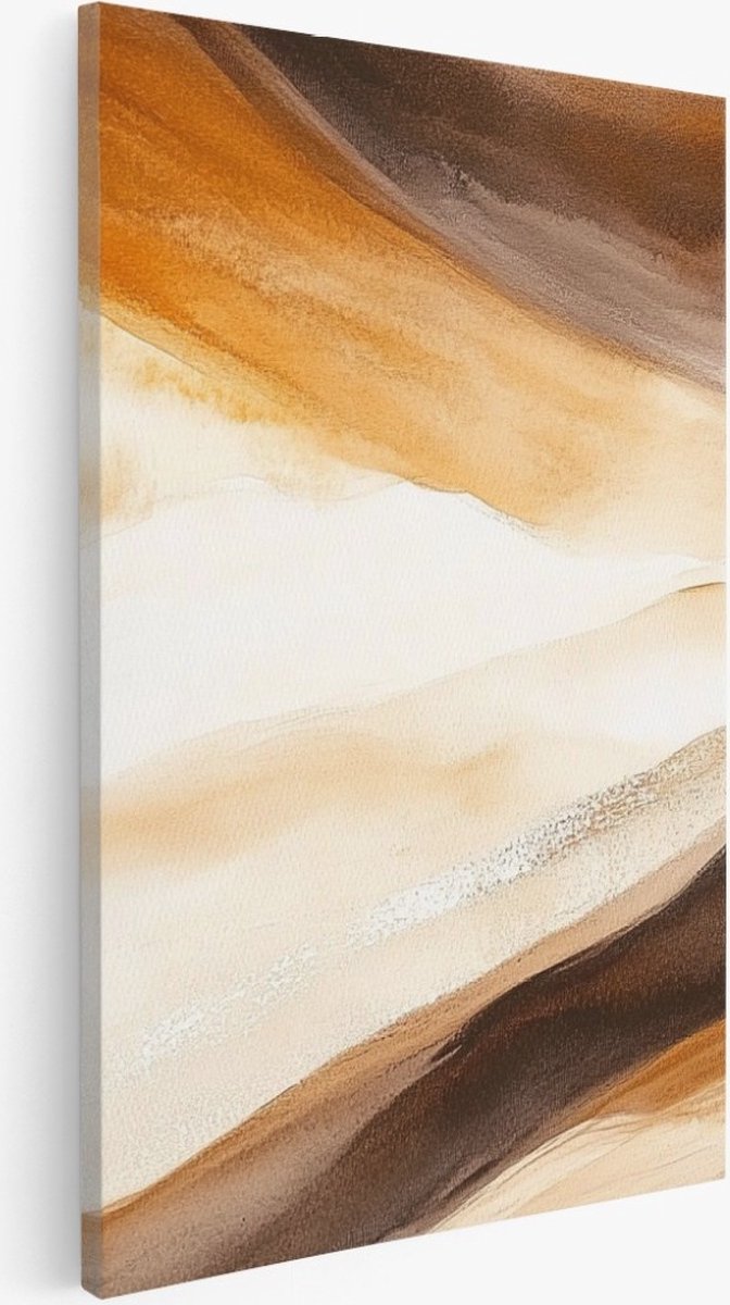 Saammp Canvas Schilderij - Gekleurde strepen - kunst - Abstract - 80x120 - Foto op canvas - Wanddecoratie - Muurdecoratie Woonkamer - Kantoor Decoratie Multicolor