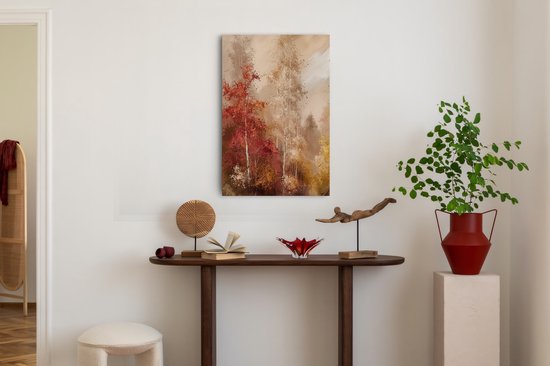 Tableau sur toile Saammp - Forêt abstraite - Paysage - Nature - 80x120 - Photo sur toile - Décoration murale - Décoration murale murale Salon - Décoration chambre - Impression sur toile