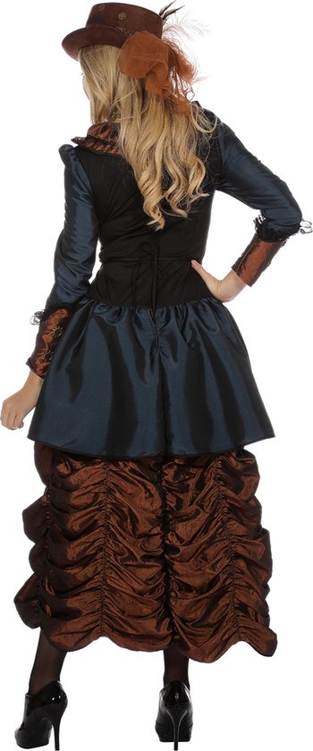 Wilbers & Wilbers - Costume Steampunk - Steampunk Sally Wild Wild West - Femme - Blauw, Marron - Taille 56 - Déguisements - Déguisements