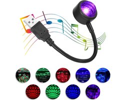 Kleurrijke LED Auto-interieur Ambient Sfeerverlichting - 4 Kleuren - 9 Functiemodel - Spraakbesturing - USB-verlichting - Voor Auto - Plug-in - Auto Dak Sterrenhemel Licht - Auto Date - Feest - Sfeerverlichting - Auto Accessoires .