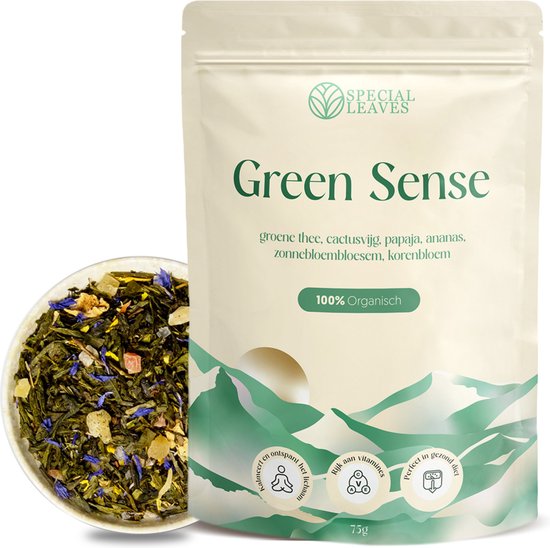 Special Leaves - Losse Thee - Green Sense - Fruitige Groene Thee Met Papaja en Ananas - 75 gram - Verse Thee