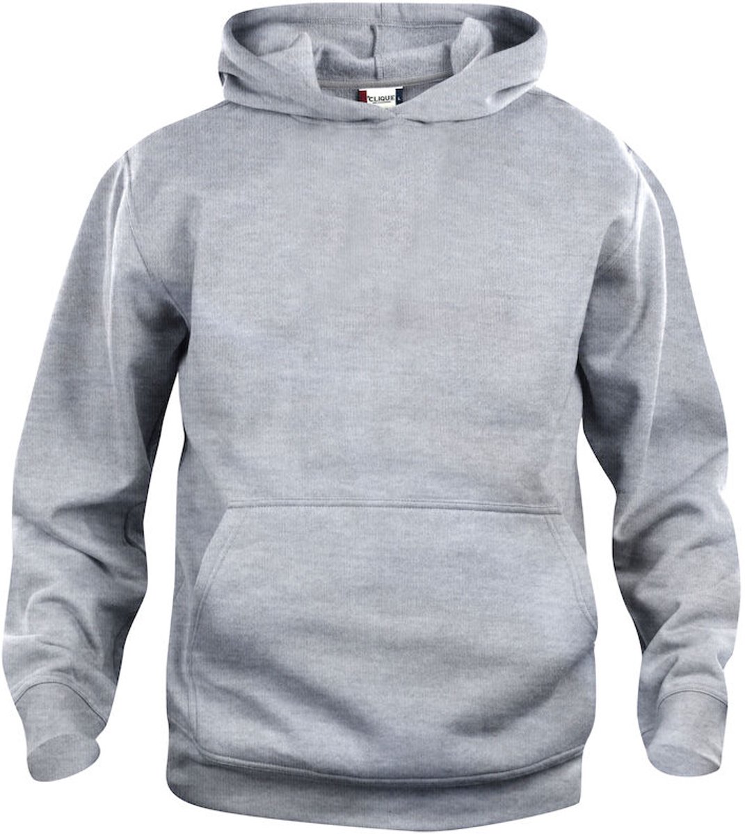 Clique Basic hoody jr Grijs Melange maat 150/160