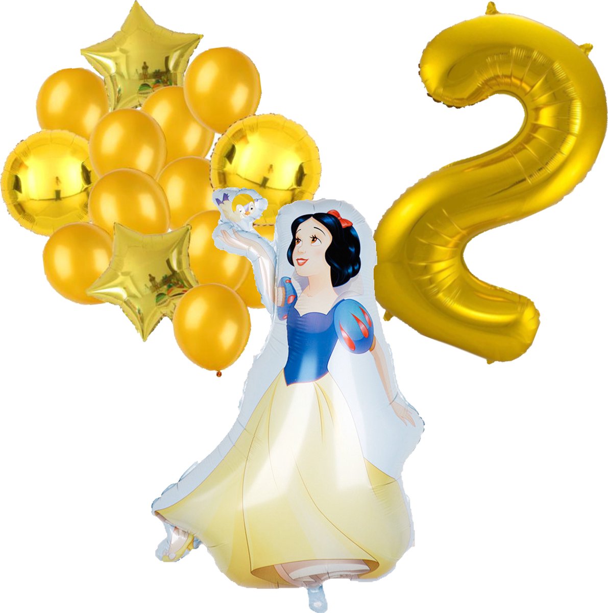 Sneeuwwitje ballon pakket - 100x71cm - Folie Ballon - Prinses - Themafeest - 2 jaar - Verjaardag - Ballonnen - Versiering - Helium ballon