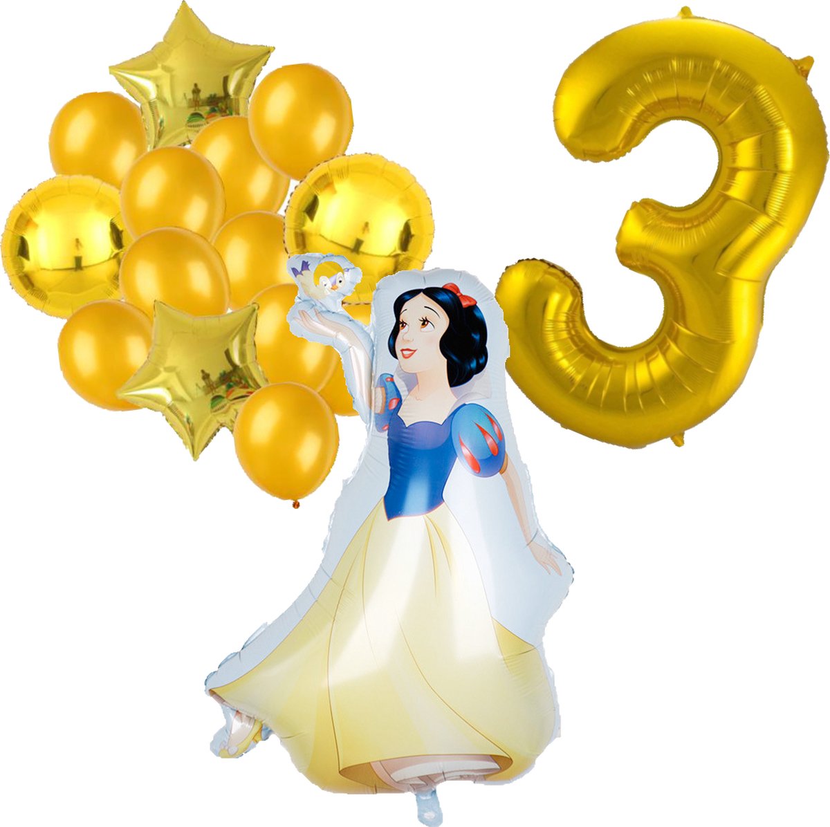 Sneeuwwitje ballon pakket - 100x71cm - Folie Ballon - Prinses - Themafeest - 3 jaar - Verjaardag - Ballonnen - Versiering - Helium ballon
