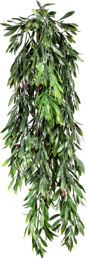 Flourify, Pendentif feuille d'olivier - plante suspendue - plante artificielle - décoration de la maison - 85 cm - vert