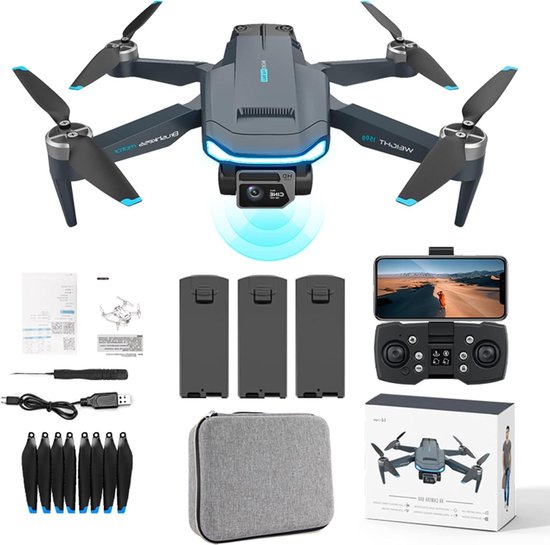 Foto: Gps drone met dubbele 4k camera voor volwassenen professionele drones met borstelloze motor 60 minuten lange vliegtijd automatische terugkeer naar huis follow me rc quadcopter voor beginners