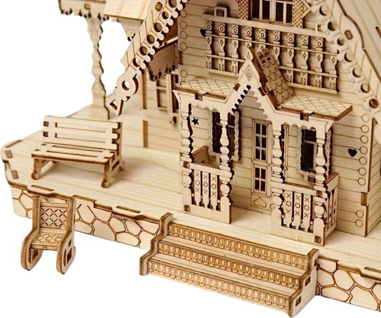 Livano Kit de Construction Bois - Enfants - Adultes - Kits de Construction Adultes - Bateau - Puzzle en Bois - 3D - Villa