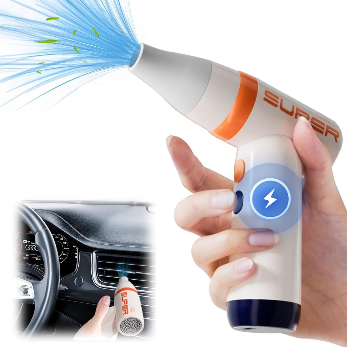 Handheld draagbare hogesnelheidsventilator met lange batterijduur voor binnen en buiten