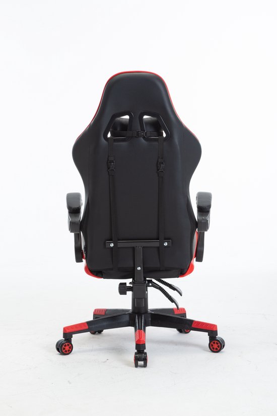 Chaise de Gaming Alora X-TREME - Rouge - Avec coussin de nuque et coussin de dossier réglable - Similicuir - Chaise de jeu - Chaise de Gaming - Chaise de bureau - Chaise de Office
