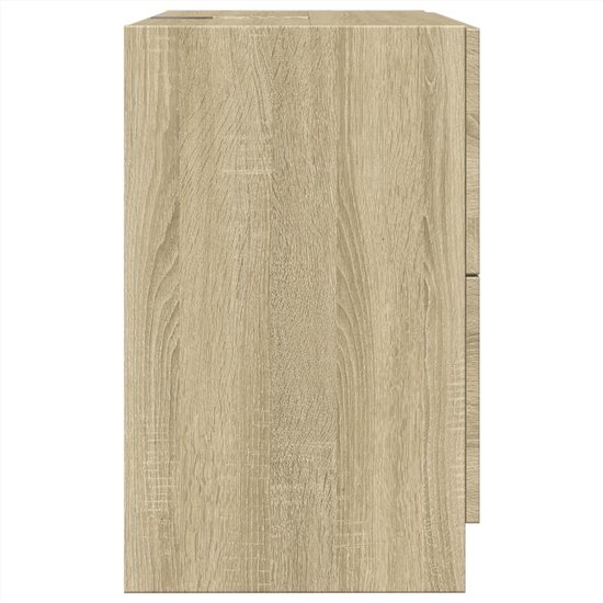 VidaXL Wastafelkast 58x33x60 Cm Bewerkt Hout Artisan Eikenkleur 782164399
