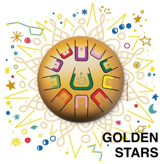 TAMBÚ Golden Stars (mat goud) - Tamboerijn/drums/klankschaal van uitmuntende kwaliteit