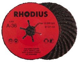 RHODIUS - 5 Stuks - Slijpschijf - Doorslijpen - Fibre Disc Schuurschijven SFA Ø 125mm Korrel 36 - Verpakt per 5 Stuks