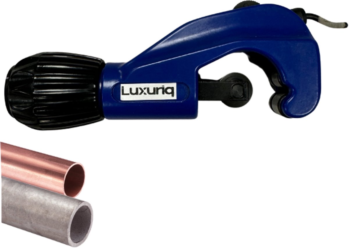 Luxuriq Pijpsnijder met Ontbramer – Snijbereik 3-35 mm (1/8” tot 1 3/8”) – Buizenknipper voor Staal, Koper, Messing & Kunststof – Professionele Buizensnijder