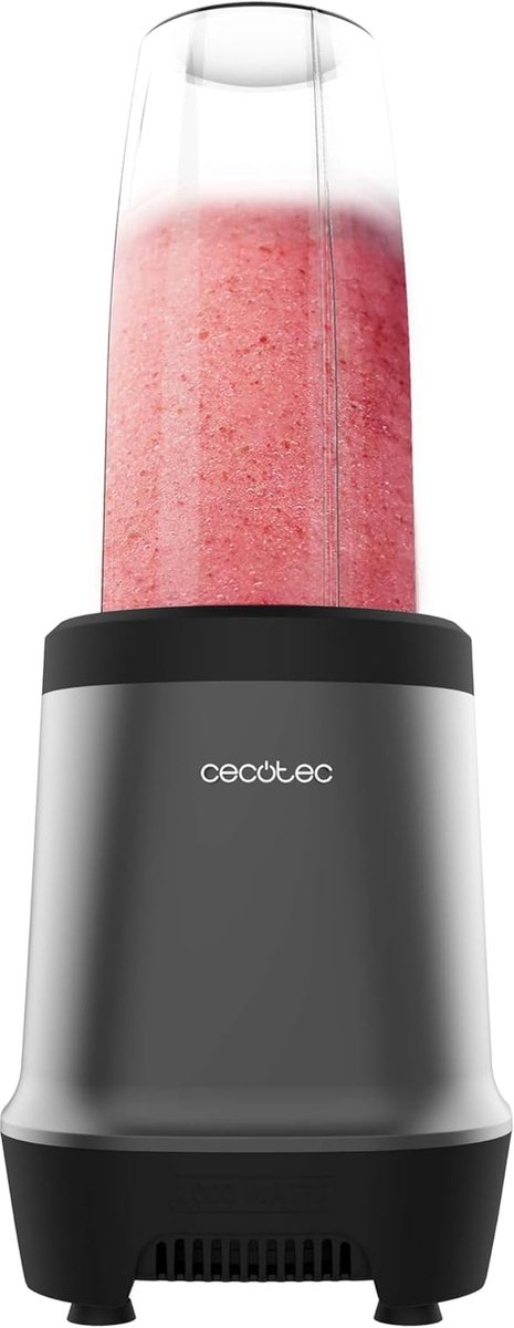 Blender voor Smoothies en Sappen met 1000 W Vermogen en Draagbare Bekers