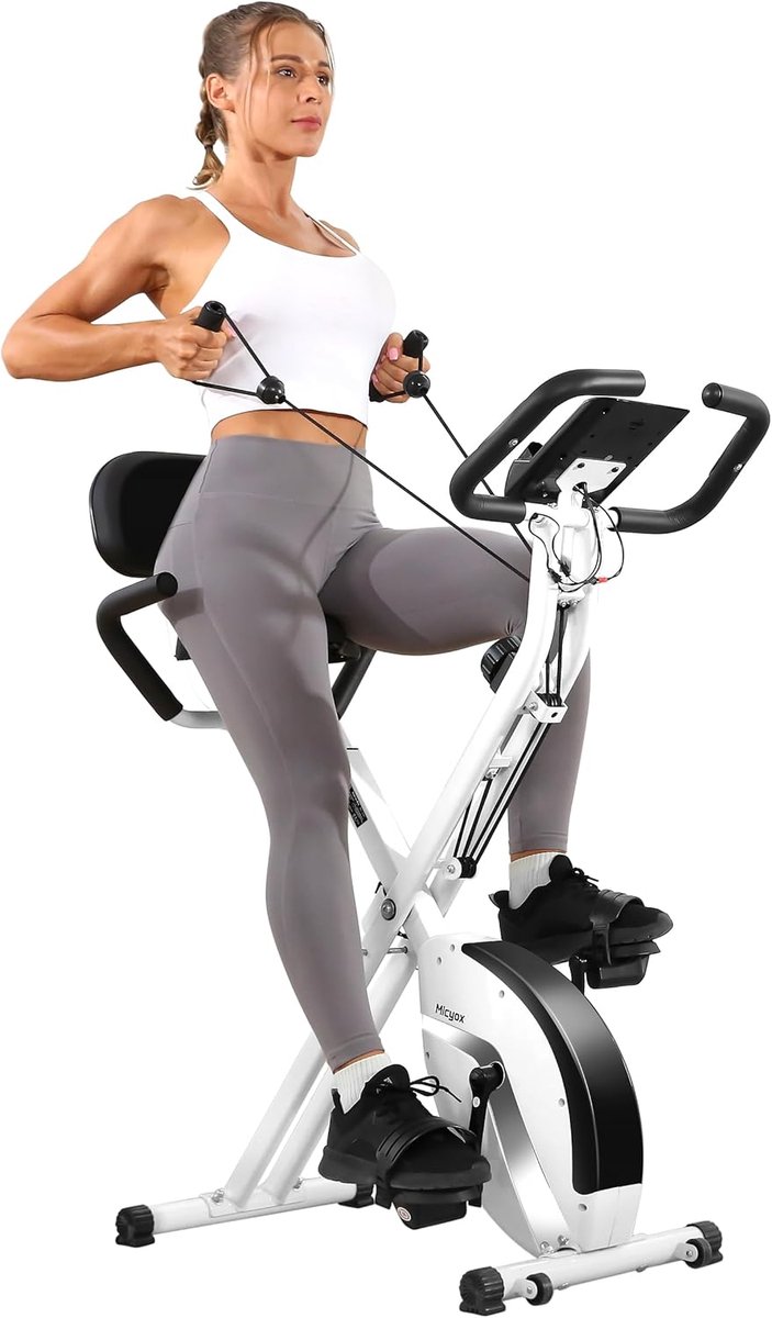 Opvouwbare Magnetische Hometrainer met LCD-display en Hartslagsensor - Ruimtebesparende Fitnessapparatuur voor Thuisgebruik