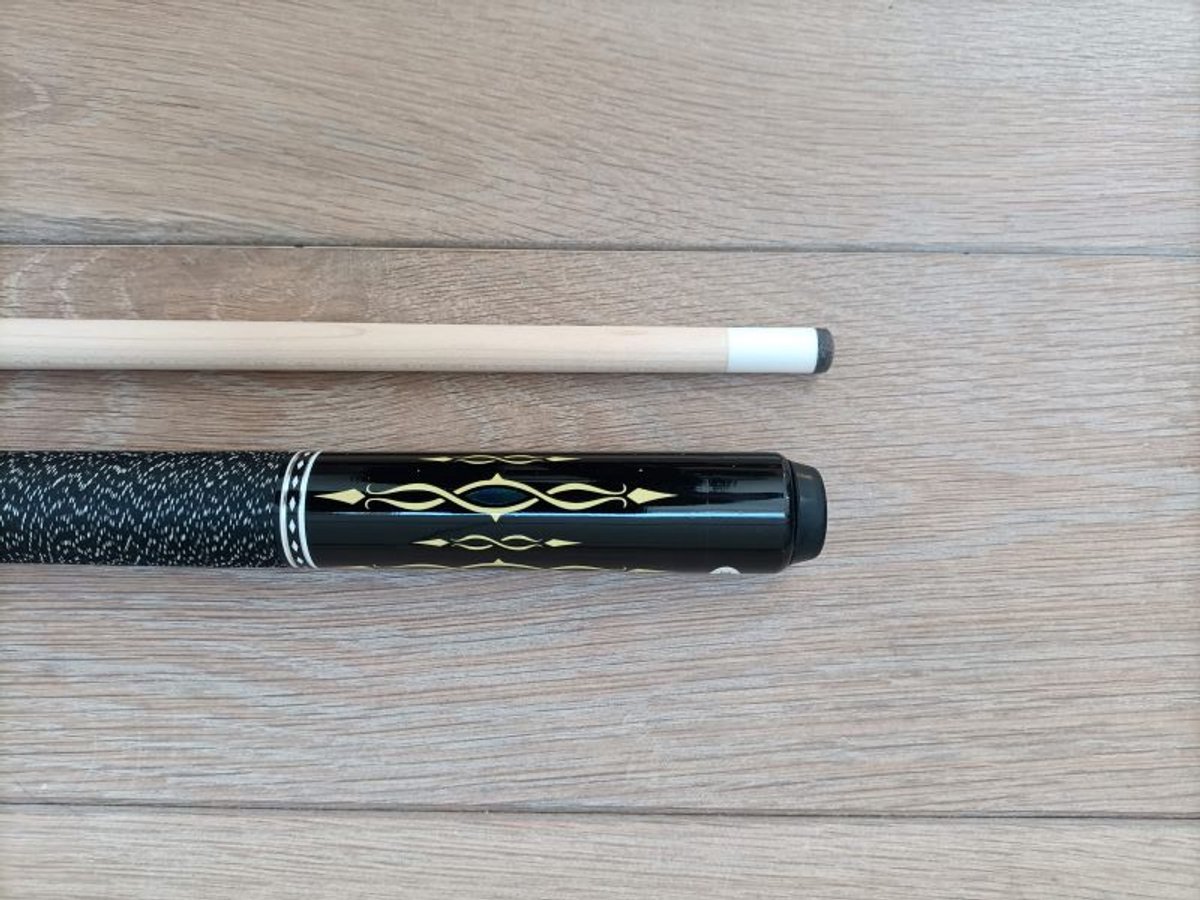 Poolcue Universal - linen wrap and black/decal
