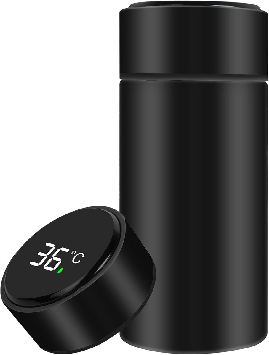 Mini Fles Beker 200ml met LED Temperatuur Display - Slimme Vacuüm Isolerende Fles