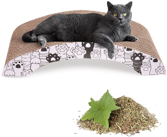 Krabton: Kartonnen Kattenkrabberhuis - Brede Kerstboom Kattenkrabpaal Voor Binnen Bescherming Van Meubels En Katten
