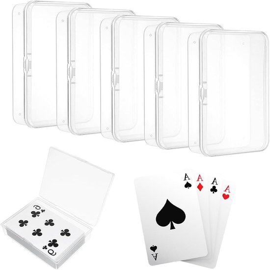 4 Stück UNO, Skyjo, Phase 10, Cabo Kartenspiel Kartenbox (Blau, Rot, Lila, Grün), Robuste Aufbewahrungsbox