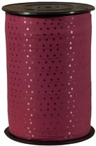 Krullint met stip bordeaux – 10 mm × 228 m – Cadeaulint
