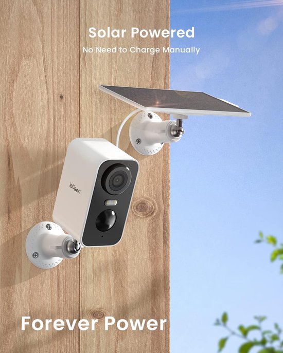 ieGeek Draadloze WiFi Bewakingscamera voor Buiten/Binnen - 2K IP-camera met Nachtzicht in Kleur - Tweewegaudio - PIR-bewegingsdetectie - Geluidssignaal - AI-detectie van ieGeek — afbeelding 2