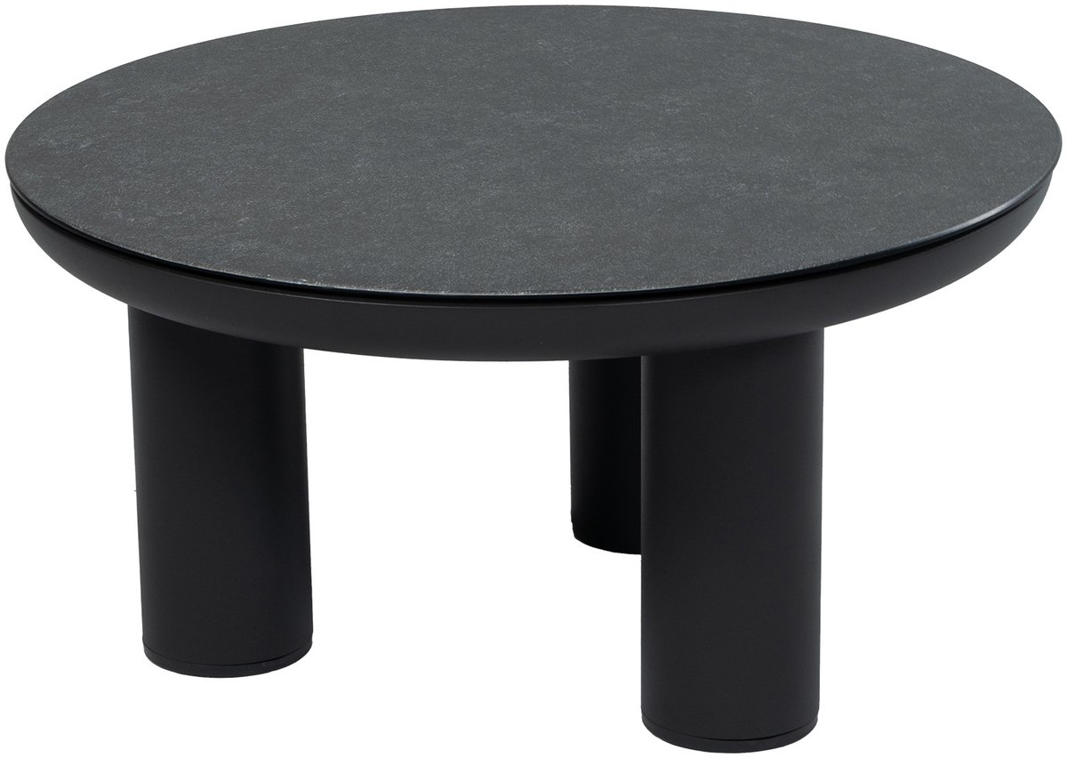 Loungetafel Capri 60øcm | Matt Black & Grey