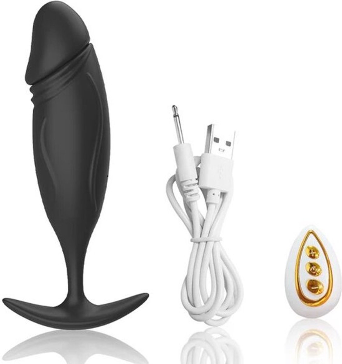 Goedkoopste Draagbare anale plug vibrator - Vibrerend ei met handvat - Pocketsize - Remote control - 10 vibratiestanden - USB Oplaadbaar - Buttplug - Prostaat