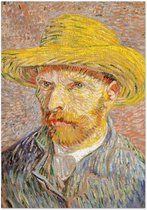 Vincent van Gogh - Autoportrait au chapeau de paille affiche 70x100 cm