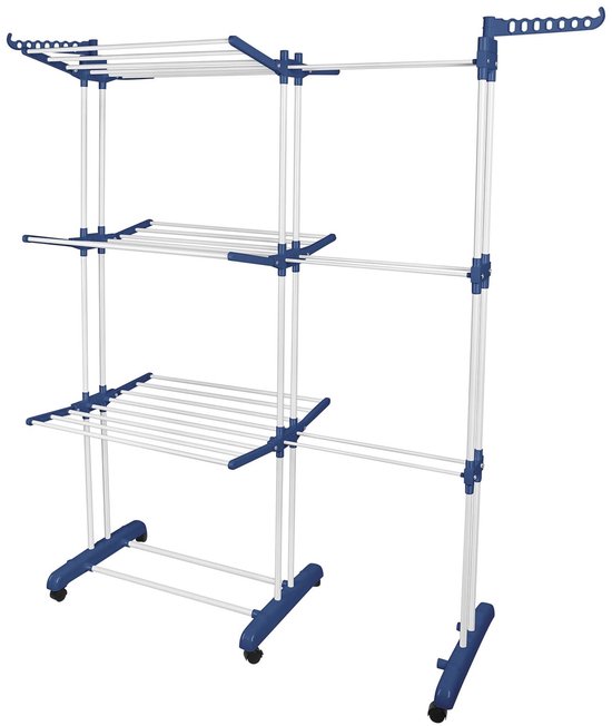 homewell Droogrek, wasdroger, toren met wielen, ruimtebesparend toren- droogrek met 6 inklapbare vleugels en 2 draaibare zijvleugels (grijs zilver, twee hefboomwerking homewell Droogrek, wasdroger, toren met wielen, ruimtebesparend toren- droogrek met 6 inklapbare vleugels en 2 draaibare zijvleugels (grijs zilver, twee hefboomwerking