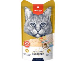 Wanpy Likbare Snacks 8 smaken - Kattensnacks - 25 Stuks - Kattensnoepjes