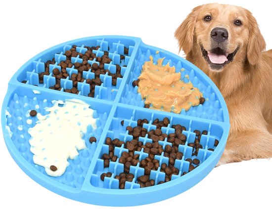 Inovra ® Langzame Voer Likmat voor Huisdieren met Interactieve Puzzel Elementen, Voorkomt Snel Eten bij Honden en Katten