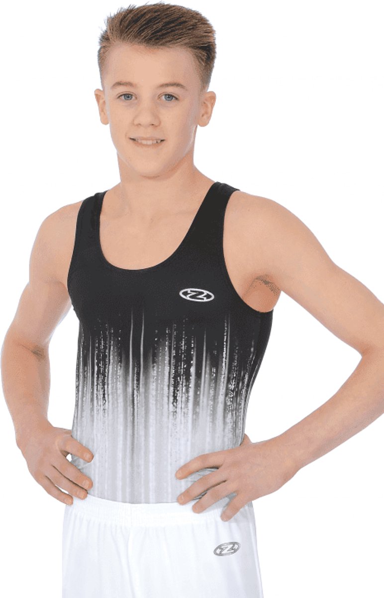 Wit Ignite herenturnpak maat 146-152 jongens gympak witte zwart zwarte lycra