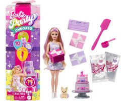 foto van Barbie Uitpakparty Dierenverjaardag - Barbiepop met paarse highlights