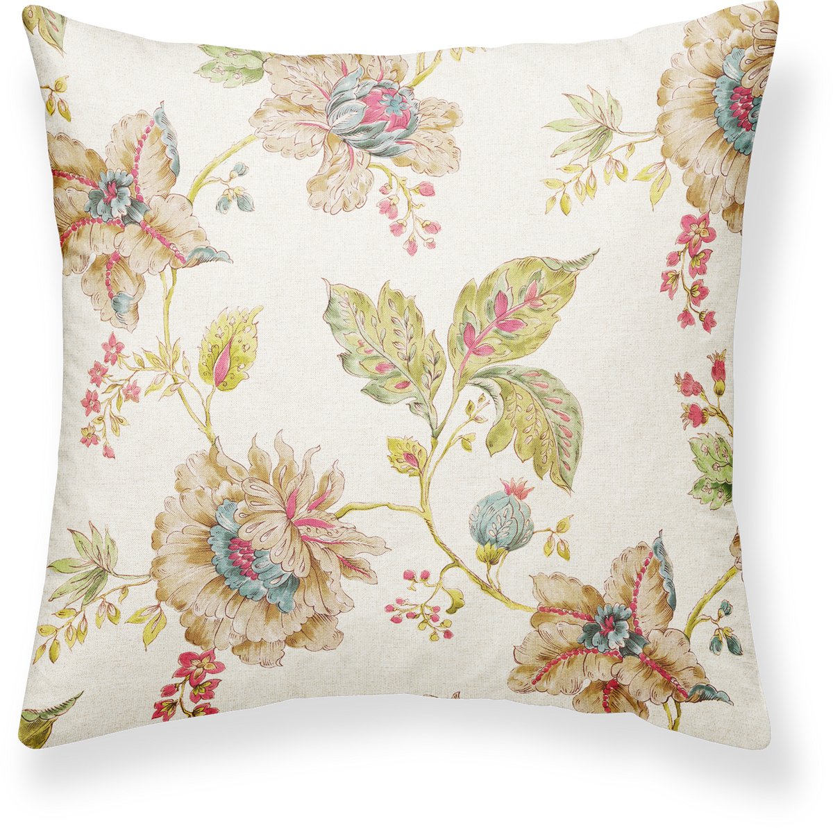 Sierkussen 50x50 cm - Bloemenprint - inclusief binnenkussen - bloemenprint, boho chic, romantisch - Linen & Grace